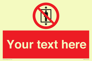 Custom prohibition Do not use this lift for people